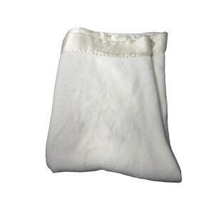 Vintage Fieldcrest Touch of Class Lightweight Blanket Satin Trim Twin READ